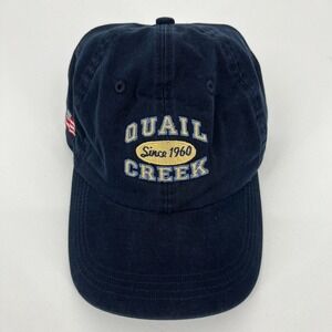 Ahead Authentics Quail Creek Since 1960 Navy Blue Adjustable Strapback Hat Mens